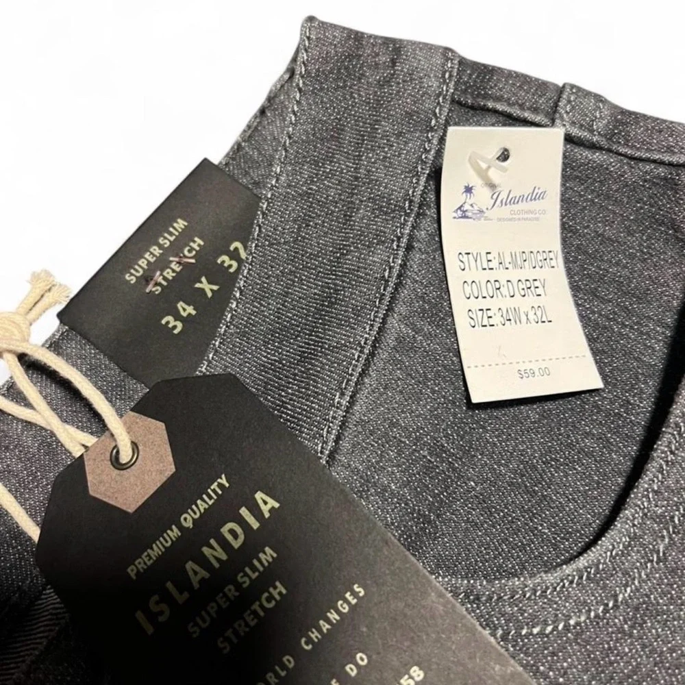 Men's Gray Slim stretch -(34x32) - Picture 4 of 4